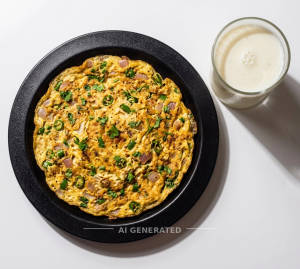 Masala Omelette + Butter Milk