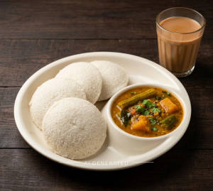 Idli Sambar + Tea