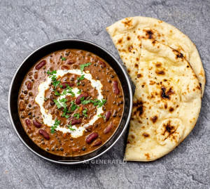 Dal Makhani + Plain Naan (2 pieces)