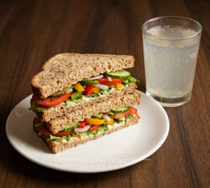 Veg Sandwich + Soft Drinks