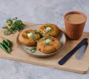 Butter Stuff Patties + Kulhad Chai