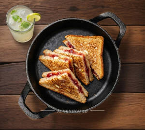 Bread Jam Toast Sanwich ( 4 Pieces ) + Shikanji