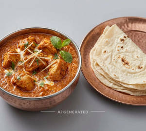 Chicken patiala + Rumali roti (1 piece)