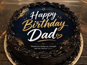Eggless Chocolate Truffle Happy Birthday Dad Special Cake
