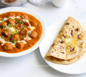 Soya Tikka Butter Masala + Butter Tawa Roti (1 piece)