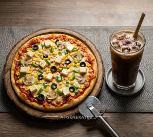 Farm Fresh Pizza + Cold Coffee