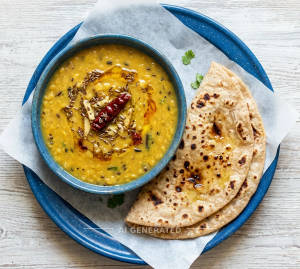 Dal Tadka + Tawa Roti (2 pieces)