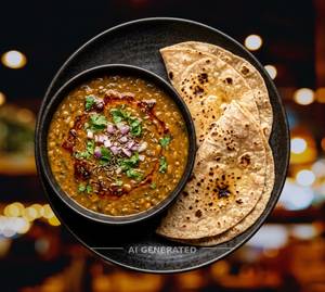 Dal Fry + Tawa Roti (2 Pieces)