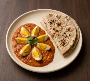 Egg Butter Masala + Tandoori Roti Plain (2 pieces)
