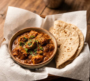Tawa Chaap Masala + Plain Roti Wheat (2 pieces)