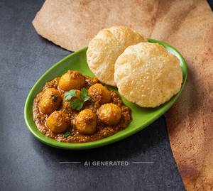 Aloo Dum + Luchi (2 Pieces)