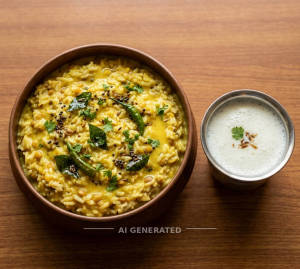 Kadhi Khichdi + Buttermilk