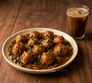 Veg Manchurian + Cold Coffee