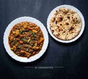 Mix Veg + Tandoori Roti (1 Piece)