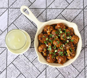 Gobi Manchurian + Fresh Lime Juice