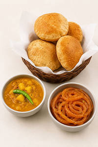 Poori(3) Sabji + Jalebi (3) Combo