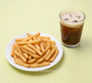 Patato French fries + Cold Coffee