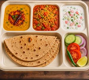 Dal Tadka Is With Sev Bhaji Thali