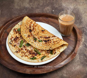Onion Dosa + Tea (Ordy)