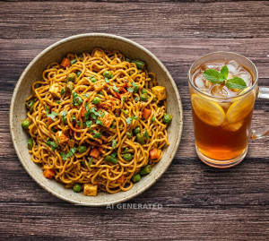 Maggi Masala + Lemon Iced Tea