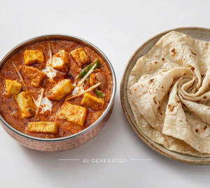 Paneer patiala + Rumali roti (1 piece)