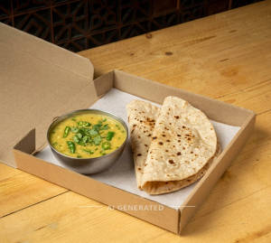 Dal green chilli + Tava plain roti (2 pieces)