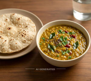 Dal Fry + Chapati (1 Piece)