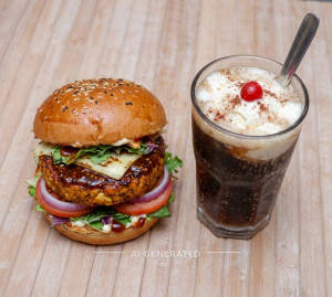 Spicy Barbeque Burger + Add Float