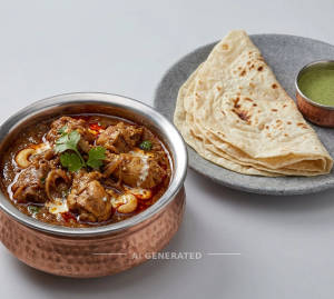 Chicken hyderabadi + Rumali roti (1 piece)