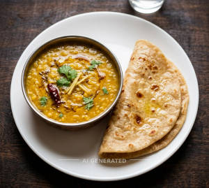 Dal Fry + Butter Chapati (2 pieces)