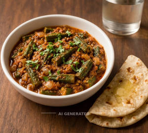 Bhindi Masala + Butter Roti (2 pieces)