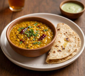 Dal Fry + Tawa Roti (2 pieces)