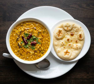 Yellow Dal Fry + Baby Naan (1 piece)