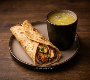 Chicken Roll + Lemon Juice