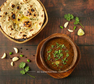 Dhaba Style Dal Fry + Tandoori Roti (1 piece)