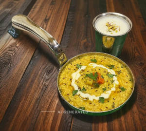 Dal Khichdi + Punjabi Lassi [200 .ml]