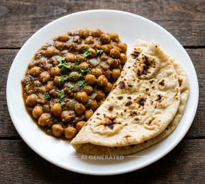 Chana Masala + Tandoori Roti (2 pieces)