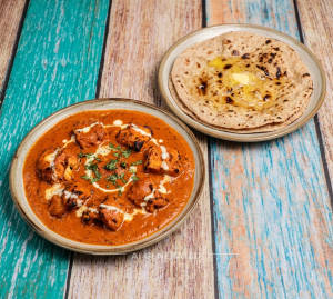 Chicken Tikka Butter Masala + Butter Tawa Roti (1 piece)
