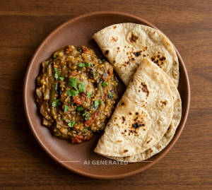 Bharta + Tawa Roti (2 pieces)