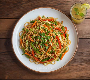 Veg Noodles + Masala Lemonade