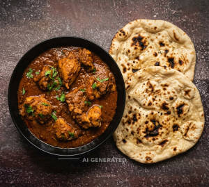 Chicken Masala + Tandoori Roti (2 pieces)