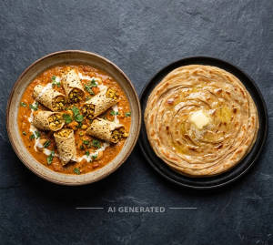 Paneer Patiyala + Butter Paratha (1 piece)