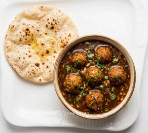 Manchurian Gravy + Plain Tawa Roti (1 piece)