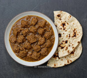 Champ Gravy + Tandoori Roti (2 pieces)