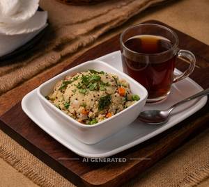Upma + Black Tea