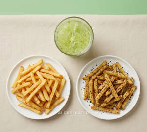 Salt And Pepper Fries + Cucumber Juice
