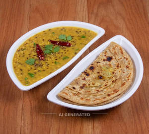 Dal Jeera + Aloo Paratha (1 piece)