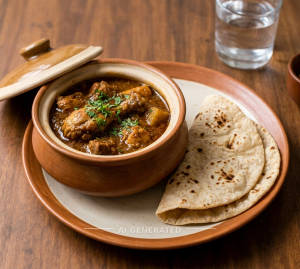 Chicken Handi + Tawa Roti (2 pieces)