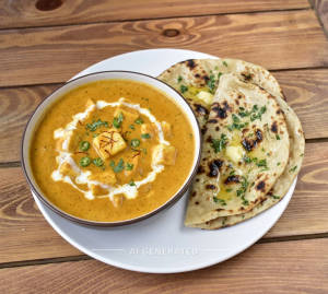 Shahi Paneer + Tandoori Butter Roti (2 pieces)