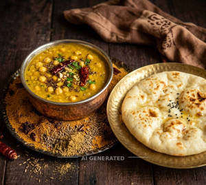 Dal Tadka + Plain Kulcha (1 piece)